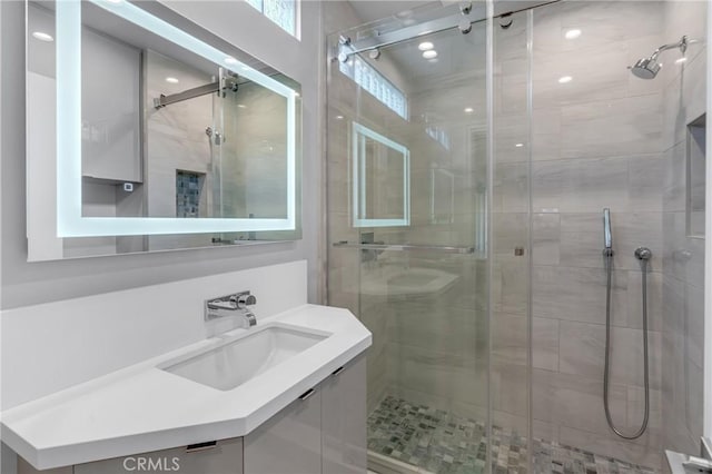 4275 Country Club Dr, Long Beach, CA 90807 - bathroom featuring a shower stall and vanity