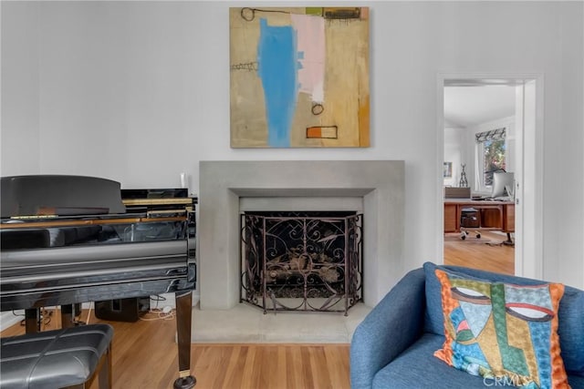 4275 Country Club Dr, Long Beach, CA 90807 - living area with a fireplace, wood finished floors, and an office area