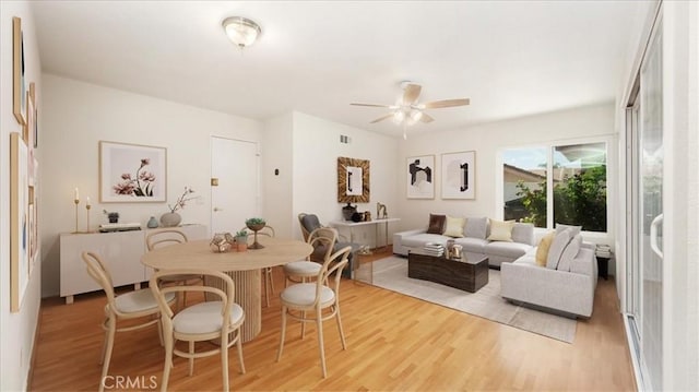 1589 Palomino Ave, Upland, CA 91786 - dining space with light wood-type flooring and ceiling fan