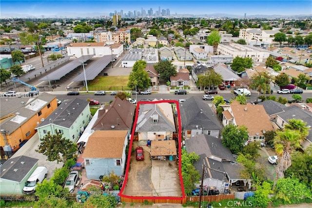 1132 E 53rd St, Los Angeles, CA 90011 - view of urban area featuring property parcel outlined and nearby suburban area