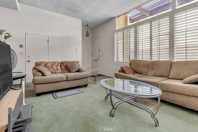 5348 Fairview Blvd Unit 3, Ladera Heights, CA 90056 - carpeted living area with a textured ceiling