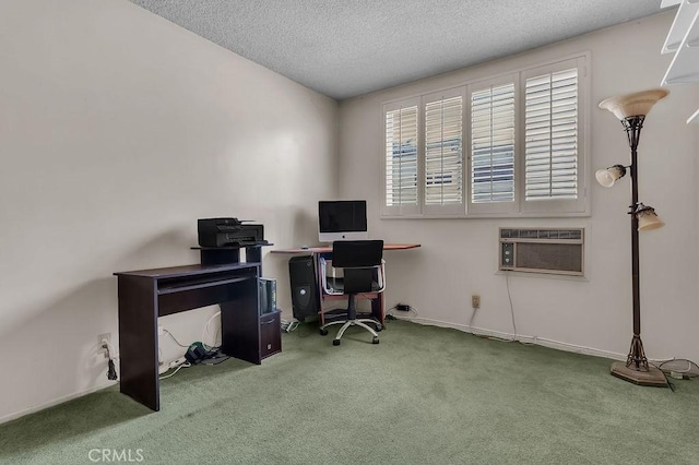 5348 Fairview Blvd Unit 3, Ladera Heights, CA 90056 - carpeted home office with an AC wall unit and a textured ceiling