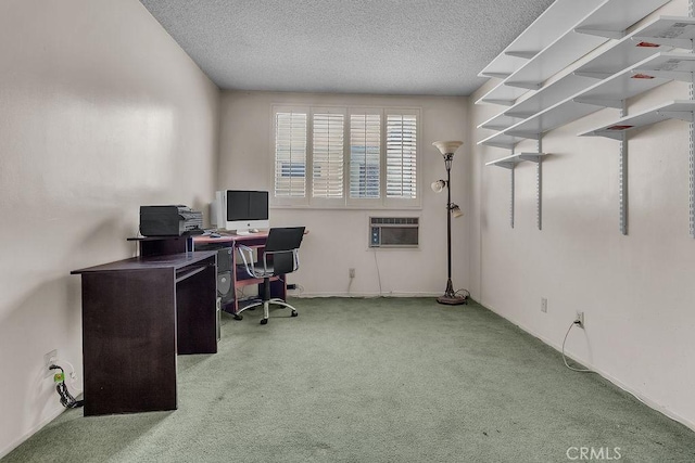 5348 Fairview Blvd Unit 3, Ladera Heights, CA 90056 - office featuring carpet floors, an AC wall unit, and a textured ceiling