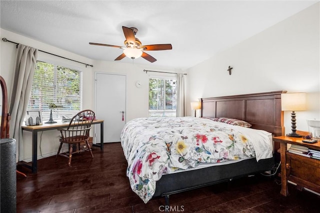 1441 Brett Pl Unit 136, San Pedro, CA 90732 - bedroom featuring hardwood / wood-style flooring and ceiling fan
