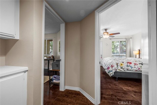 1441 Brett Pl Unit 136, San Pedro, CA 90732 - corridor with dark wood-type flooring and baseboards
