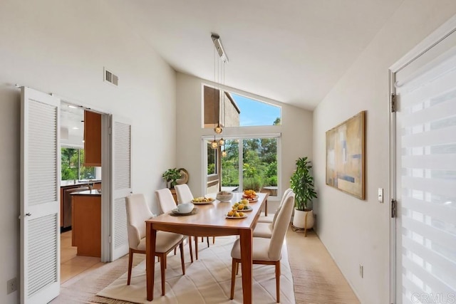 14040 Old Station Rd, San Diego, CA 92064 - dining space with lofted ceiling