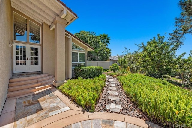 14040 Old Station Rd, San Diego, CA 92064 - view of yard featuring french doors
