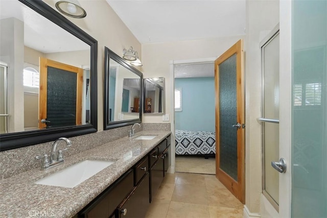 1725 Trinity Loop, Ontario, CA 91764 - ensuite bathroom featuring double vanity and a shower with shower door
