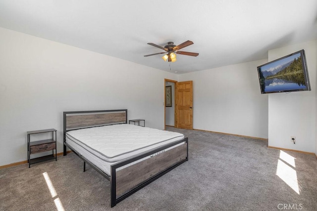 42692 Moonridge Rd, Big Bear Lake, CA 92315 - carpeted bedroom featuring baseboards and a ceiling fan