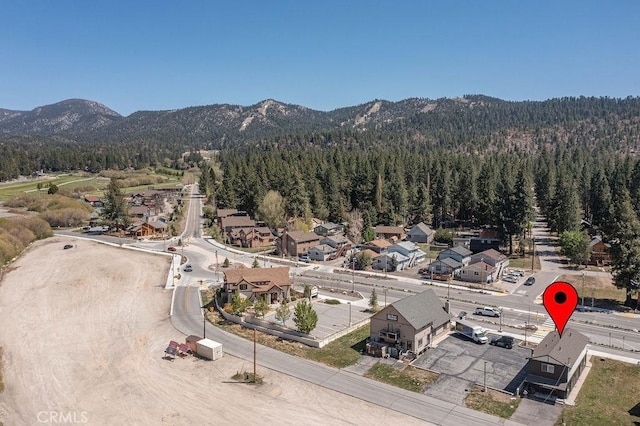 42692 Moonridge Rd, Big Bear Lake, CA 92315 - aerial perspective of suburban area with a mountainous background and a forest