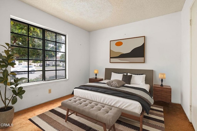201 Village Rd, Port Hueneme, CA 93041 - carpeted bedroom featuring a textured ceiling