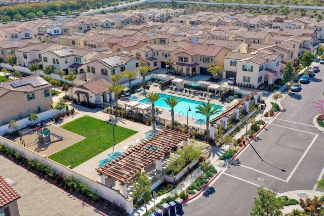 678 Gemstone Dr, San Marcos, CA 92078 - bird's eye view of a pool
