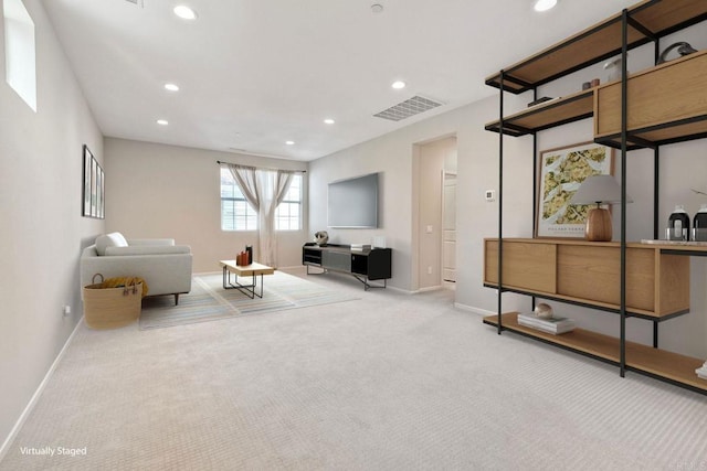 678 Gemstone Dr, San Marcos, CA 92078 - living area featuring carpet floors, recessed lighting, and baseboards