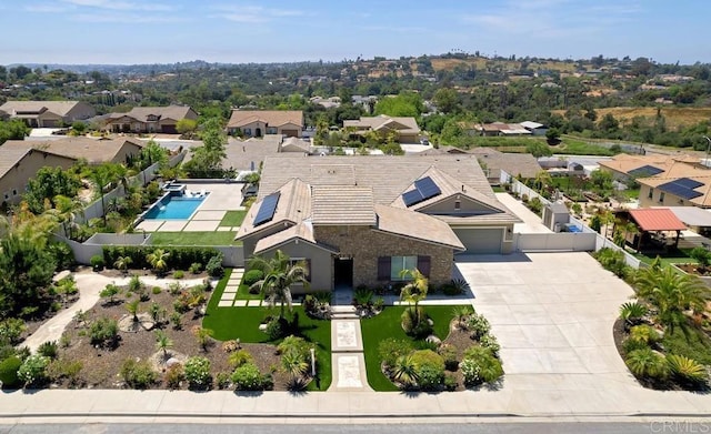 1733 Lemonadeberry Ln, Vista, CA 92084 - aerial view of residential area featuring a pool