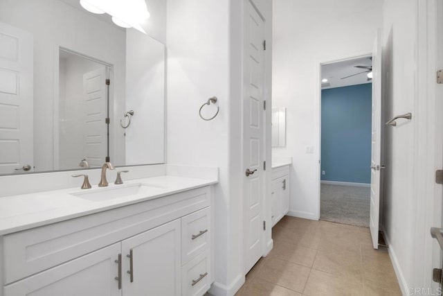 1733 Lemonadeberry Ln, Vista, CA 92084 - full bathroom featuring vanity, tile patterned floors, and baseboards