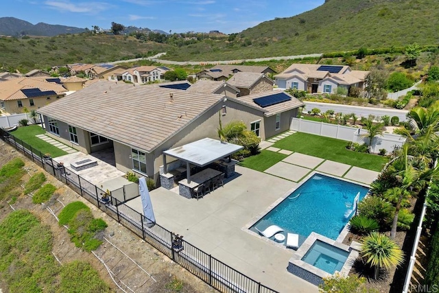 1733 Lemonadeberry Ln, Vista, CA 92084 - aerial perspective of suburban area featuring a mountainous background