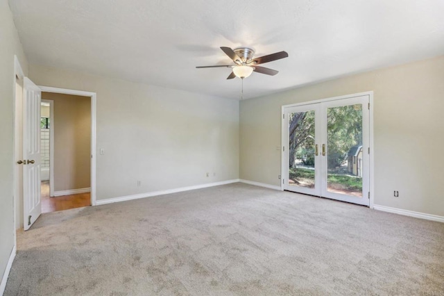 1575 Larson Ln, Fallbrook, CA 92028 - spare room featuring carpet flooring, a ceiling fan, and baseboards