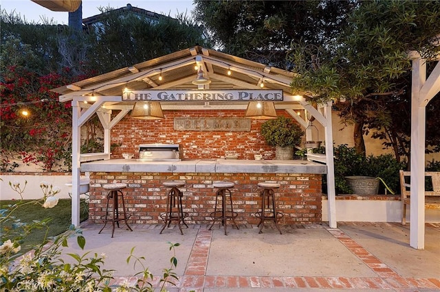 230 Esplanade, San Clemente, CA 92672 - view of patio featuring a gazebo and exterior kitchen