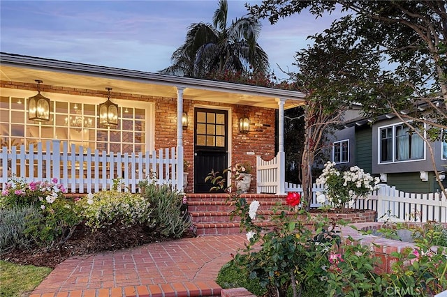 230 Esplanade, San Clemente, CA 92672 - property entrance with covered porch and brick siding