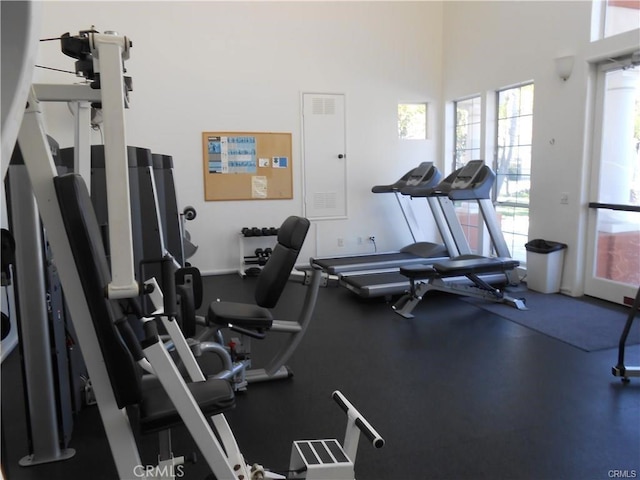 27951 Via De Costa, San Juan Capistrano, CA 92675 - exercise room with a towering ceiling