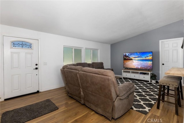 38448 95th St E, Palmdale, CA 93591 - living area featuring wood finished floors and baseboards