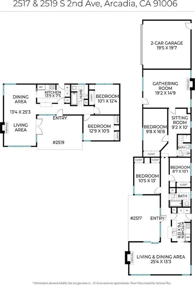 2517 S 2nd Ave, Arcadia, CA 91006 - floor plan / room layout