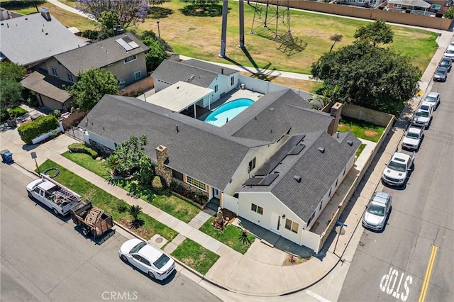 5742 Thelma Ave, La Palma, CA 90623 - view from above of property featuring a pool