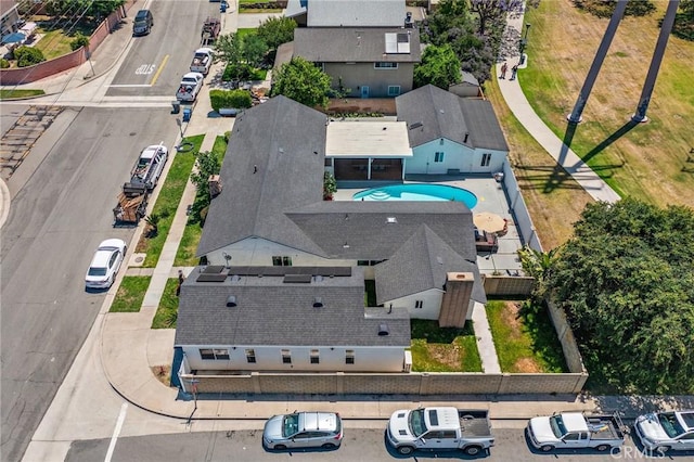 5742 Thelma Ave, La Palma, CA 90623 - view from above of property featuring a pool area