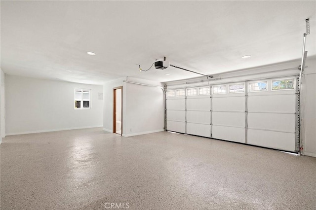 5742 Thelma Ave, La Palma, CA 90623 - garage with a garage door opener, baseboards, and recessed lighting