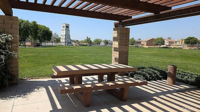 3929 Albillo, Perris, CA 92571 - view of patio / terrace featuring a pergola