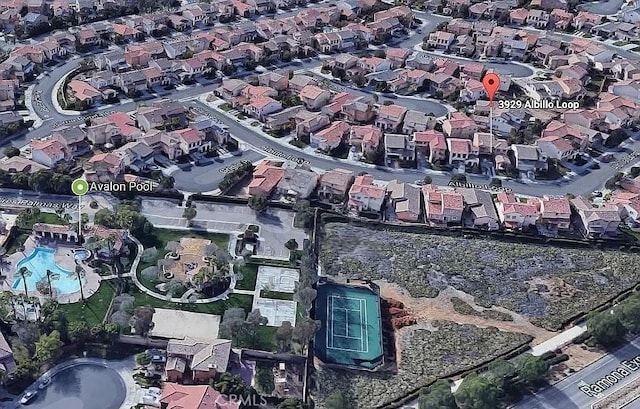 3929 Albillo, Perris, CA 92571 - aerial overview of property's location featuring nearby suburban area