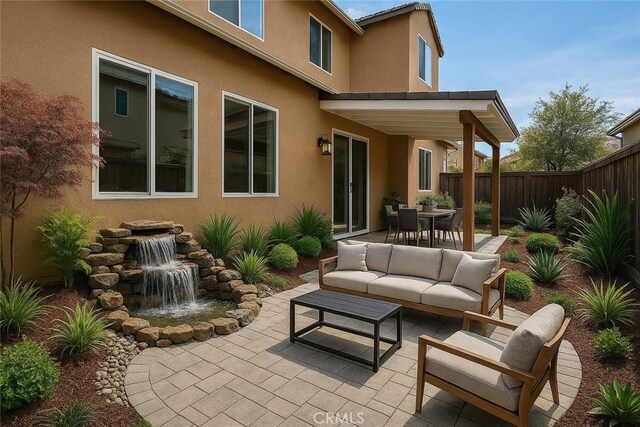 3929 Albillo, Perris, CA 92571 - view of patio / terrace with an outdoor living space and outdoor dining space