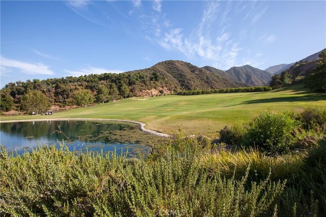 24271 Whitetail Dr, Corona, CA 92883 - view of mountain background featuring a golf course and a nearby body of water