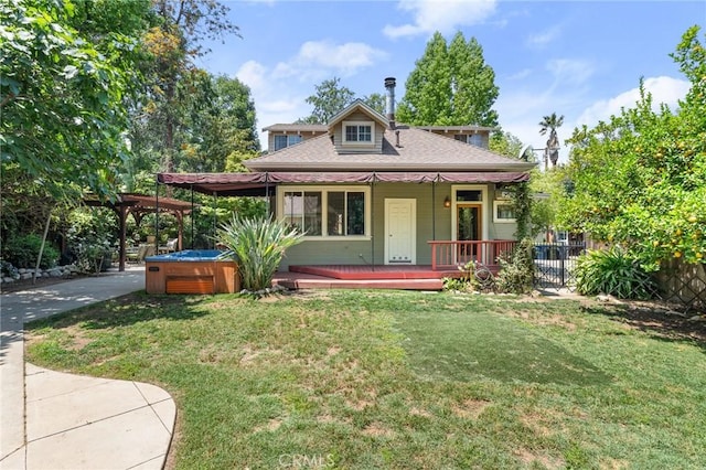 337 S Center St, Redlands, CA 92373 - view of front of home featuring a hot tub and a shingled roof