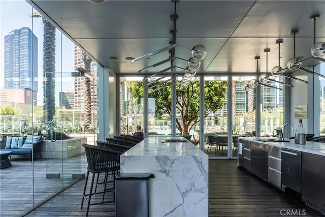 877 Francisco St Unit 1512, Los Angeles, CA 90017 - view of patio featuring a sink and a view of city