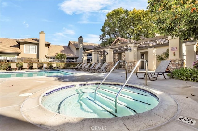 8039 E Snapdragon Ln, Anaheim, CA 92808 - community pool with a hot tub and a patio area