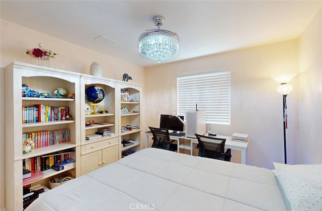 25664 Red Hawk Rd, Corona, CA 92883 - bedroom with a chandelier