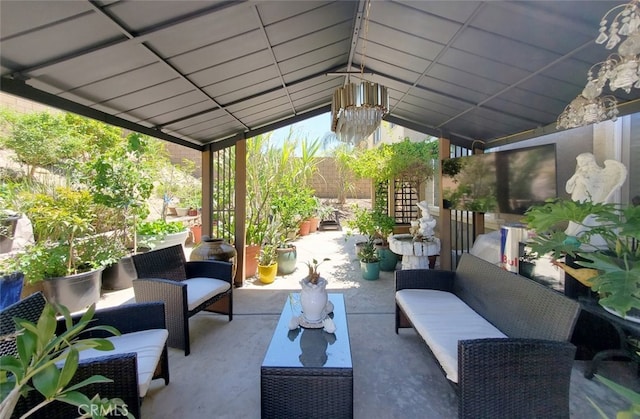 25664 Red Hawk Rd, Corona, CA 92883 - view of patio / terrace with an outdoor living space