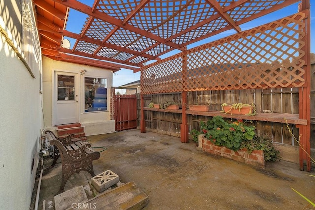 900 W 37th St, San Pedro, CA 90731 - view of patio featuring entry steps and a pergola