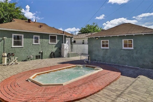 3411 W Chandler Blvd, Burbank, CA 91505 - view of swimming pool with an in-ground hot tub and a patio area