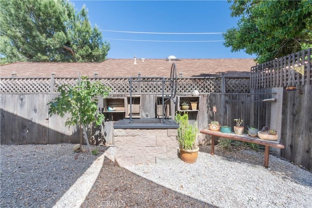 402 9th St, Paso Robles, CA 93446 - rear view of property featuring roof with shingles and a fenced backyard