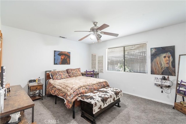 402 9th St, Paso Robles, CA 93446 - carpeted bedroom with ceiling fan and baseboards