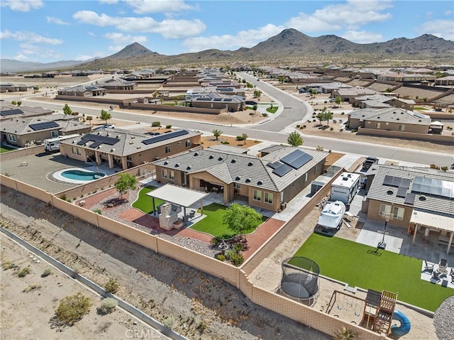17028 Ta Ki Pi Rd, Apple Valley, CA 92307 - aerial view of residential area with a mountainous background and a pool