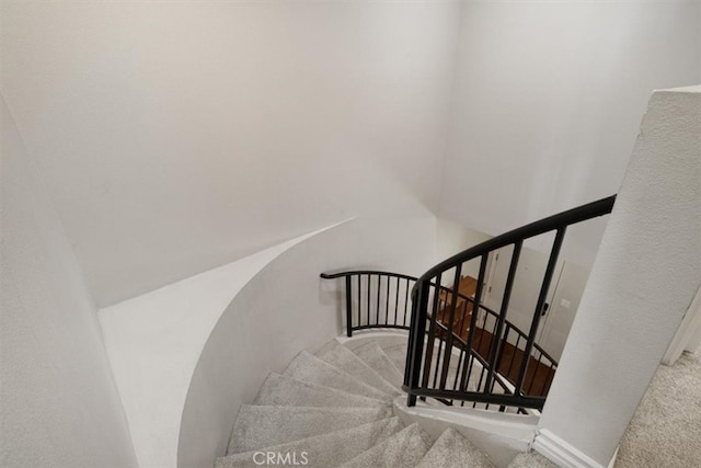 89 E Commonwealth Ave Unit 1P, Alhambra, CA 91801 - staircase featuring carpet flooring