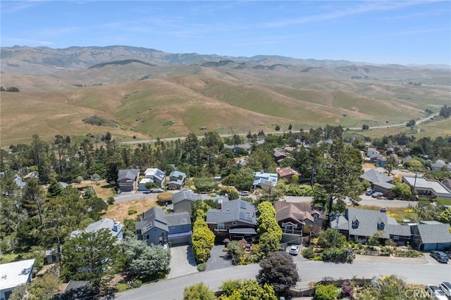 1760 Stuart St, Cambria, CA 93428 - aerial perspective of suburban area with a mountain backdrop