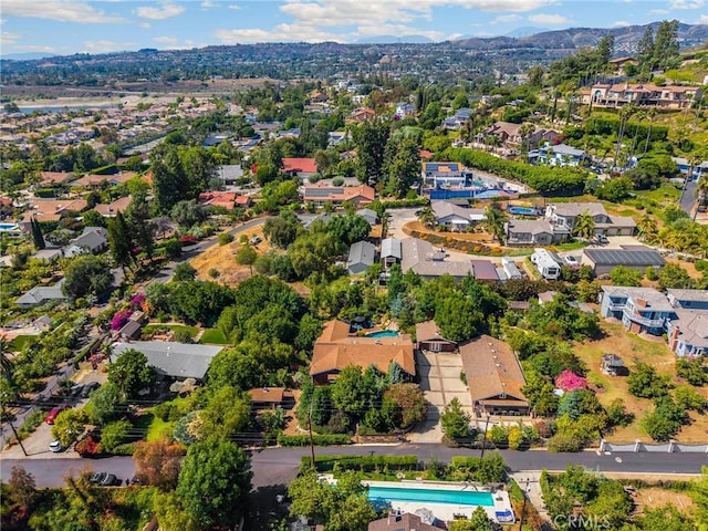 5121 E Lomita Ave, Orange, CA 92869 - aerial perspective of suburban area with a pool and mountains