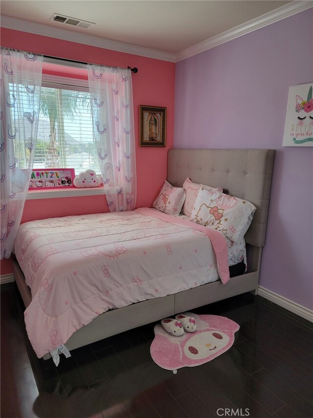 3052 Clapper St, Perris, CA 92571 - bedroom with ornamental molding, wood finished floors, and baseboards