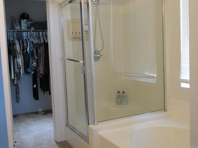 1362 Buckwheat Trl, Campo, CA 91906 - full bath featuring a shower stall, a garden tub, and a spacious closet