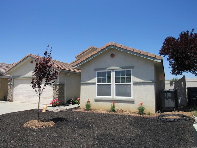 1362 Buckwheat Trl, Campo, CA 91906 - view of front of property with stucco siding, driveway, an attached garage, and a tiled roof