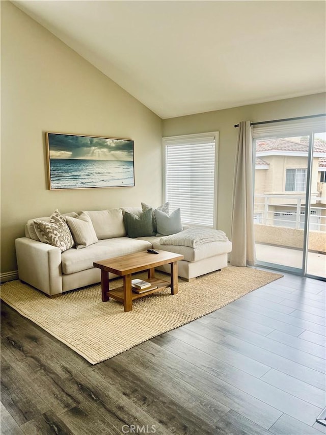 27971 Via Moreno, Laguna Niguel, CA 92677 - living area with wood finished floors and vaulted ceiling
